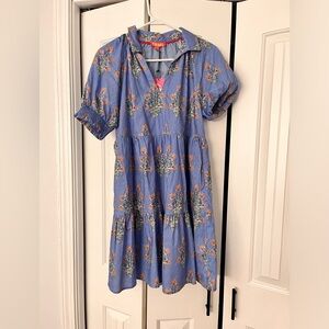 NWT THML Blue Floral Dress size medium